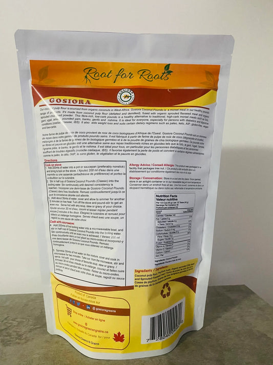 Coconut Poundo I Coconut Fufu – 3lbs