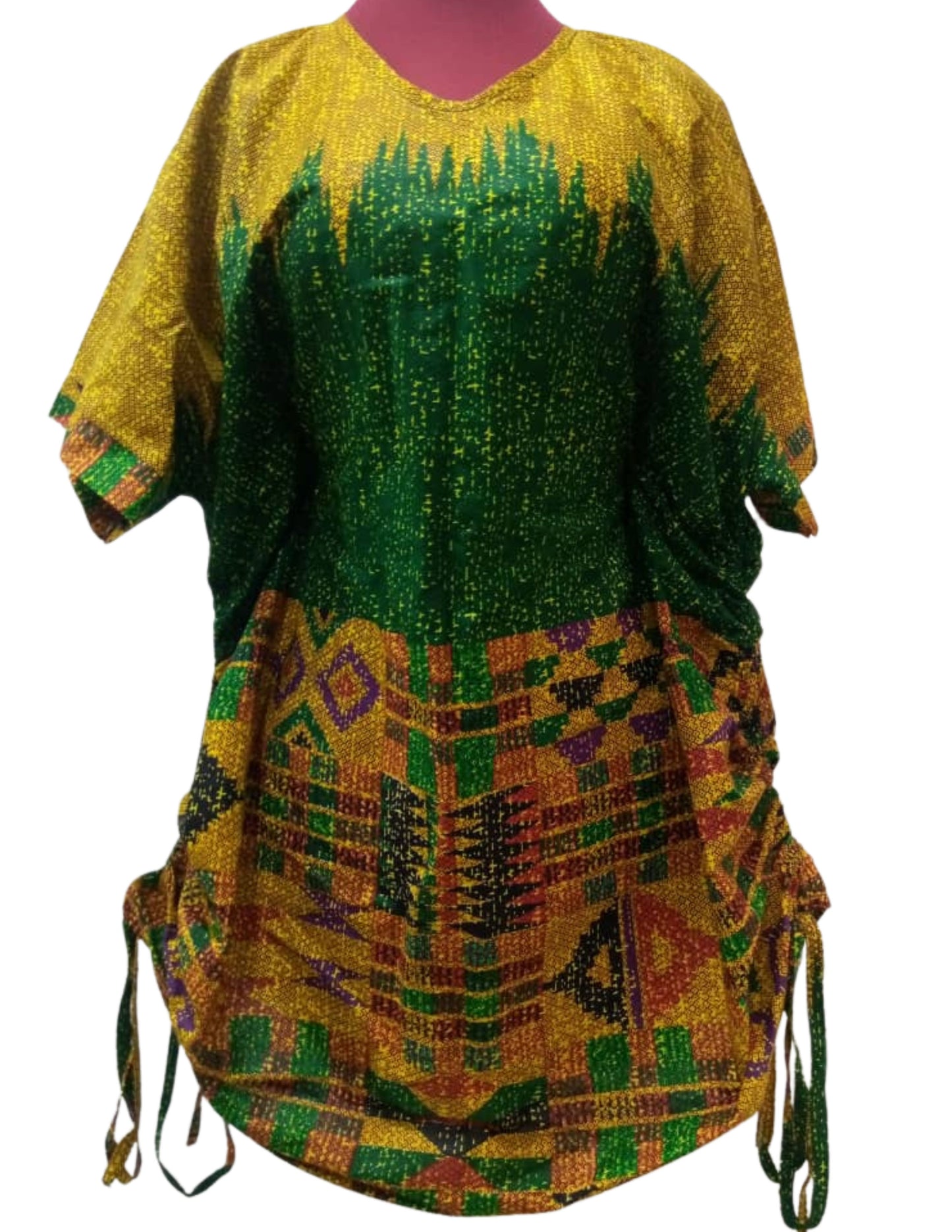 Tri- Pattern Ankara Dress