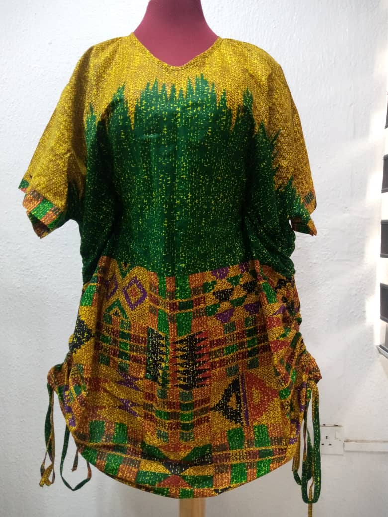 Tri- Pattern Ankara Dress