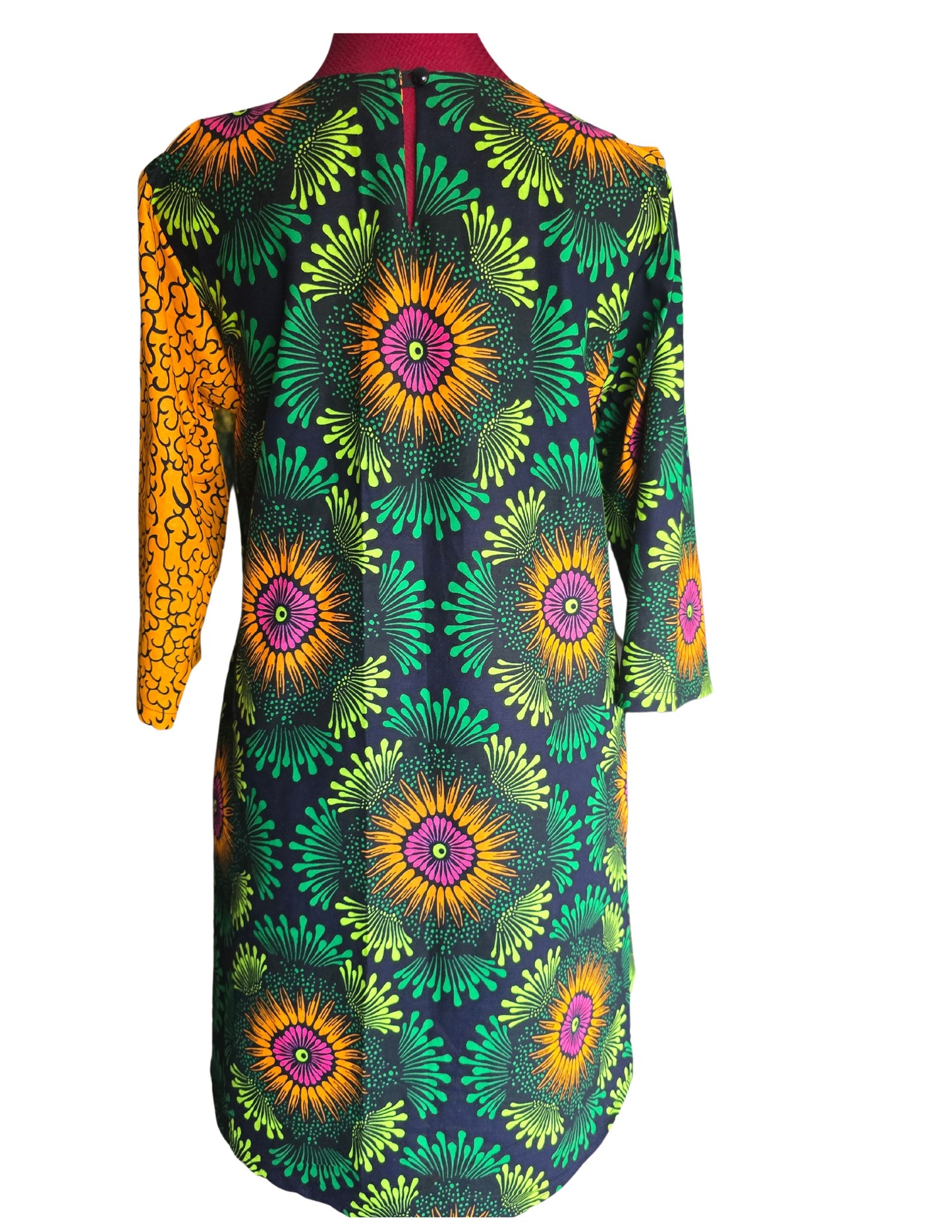 Yellow Pleated Cape Dress