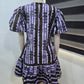 Flounced Hem Purple Ankara Cotton Dress