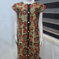 Grey & Orange Floral Button-Up Dress