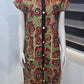 Grey & Orange Floral Button-Up Dress