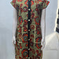 Grey & Orange Floral Button-Up Dress