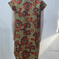 Grey & Orange Floral Button-Up Dress