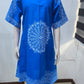 Blue With White Pattern Ankara Dress