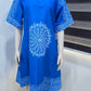 Blue With White Pattern Ankara Dress