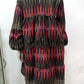 Red & Flax Puff Sleeve Dress