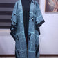 Blue and Black Pattern Kimono