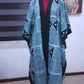 Blue and Black Pattern Kimono