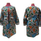 Kimono With Black & White Stripe Cuff