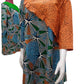 Orange Pleated Shoulder Dress