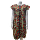 Grey & Orange Floral Button-Up Dress