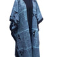 Blue and Black Pattern Kimono