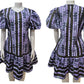 Flounced Hem Purple Ankara Cotton Dress