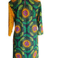 Yellow Pleated Cape Dress